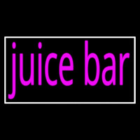 Pink Juice Bar With White Border Enseigne Néon
