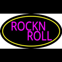 Pink Rock N Roll Guitar 2 Enseigne Néon
