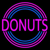 Pink Round Donuts Enseigne Néon