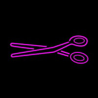 Pink Scissor Logo Enseigne Néon