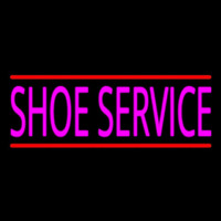 Pink Shoe Service With Line Enseigne Néon