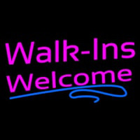 Pink Walk Ins Welcome Blue Lines Enseigne Néon