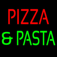 Pizza And Pasta Red And Green Enseigne Néon