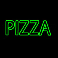 Pizza In Green Dbl Stroke Enseigne Néon
