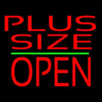 Plus Size Block Open Green Line Enseigne Néon