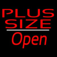 Plus Size Open White Line Enseigne Néon