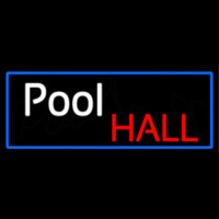 Pool Hall With Blue Border Enseigne Néon
