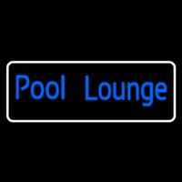 Pool Lounge With White Border Enseigne Néon