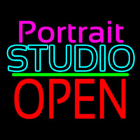 Portrait Studio Open 1 Enseigne Néon