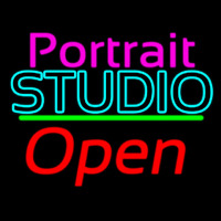 Portrait Studio Open 2 Enseigne Néon