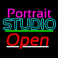 Portrait Studio Open 3 Enseigne Néon