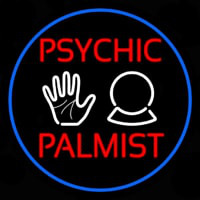 Psychic Palmist Blue Border Enseigne Néon