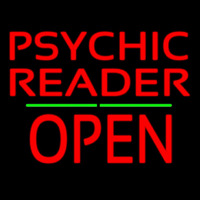 Psychic Reader Block Open Block Green Line Enseigne Néon
