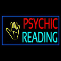 Psychic Reading Block Palm Blue Border Enseigne Néon