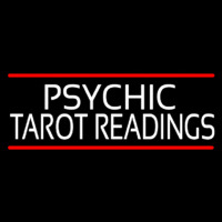 Psychic Tarot Readings Block With Red Line Enseigne Néon
