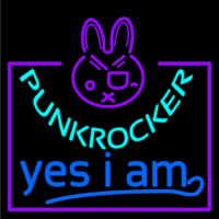 Punkrocker Yes I Am Enseigne Néon
