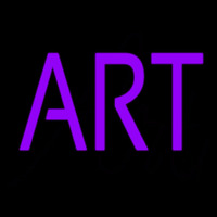 Purple Art In Cursive Enseigne Néon