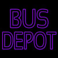 Purple Bus Depot Enseigne Néon
