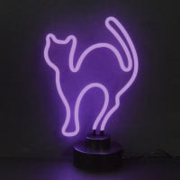 Purple Cat Desktop Enseigne Néon