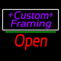 Purple Custom Framing With Open 2 Enseigne Néon