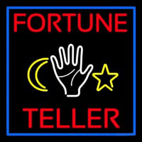 Purple Fortune Teller With Logo Enseigne Néon