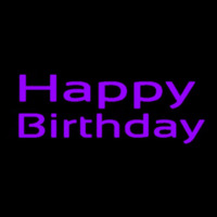 Purple Happy Birthday Enseigne Néon
