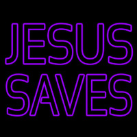 Purple Jesus Saves Enseigne Néon