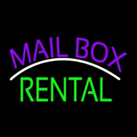 Purple Mailbo  Green Rental Block Enseigne Néon