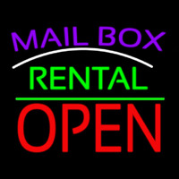 Purple Mailbo  Turquoise Rental With Open 1 Enseigne Néon