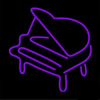 Purple Piano Enseigne Néon