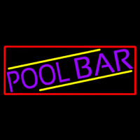 Purple Pool Bar With Red Border Enseigne Néon