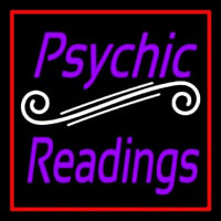 Purple Psychic Readings With Red Border Enseigne Néon