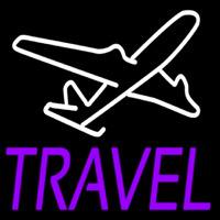 Purple Travel With Logo Enseigne Néon