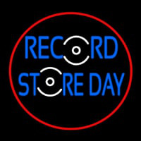 Record Store Day Block Red Border Enseigne Néon