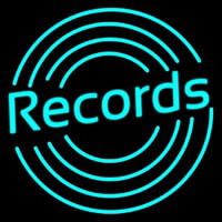 Records With Disc Enseigne Néon