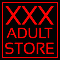 Red  Border X   Adult Store Enseigne Néon