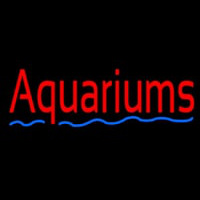 Red Aquariums Blue Line Enseigne Néon