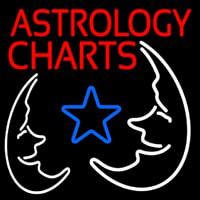 Red Astrology Charts Enseigne Néon