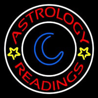 Red Astrology Readings White Border Enseigne Néon