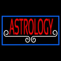 Red Astrology White Line Blue Border Enseigne Néon