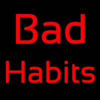 Red Bad Habit Enseigne Néon