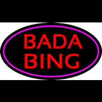 Red Bada Bing With Pink Border Club Enseigne Néon