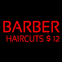 Red Barber Haircuts Enseigne Néon