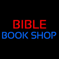 Red Bible Blue Book Shop Enseigne Néon