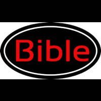 Red Bible With Border Enseigne Néon