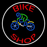 Red Bike Shop With Logo Enseigne Néon