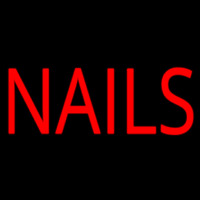 Red Block Nails Enseigne Néon