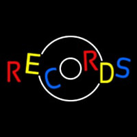 Red Block Records Enseigne Néon