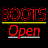Red Boots Open Enseigne Néon