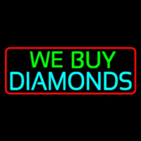 Red Border We Buy Diamonds Enseigne Néon